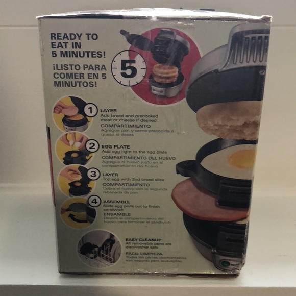 Hamilton Beach Breakfast Sandwich Maker with Egg Cooker Ring - Picture 5 of 8